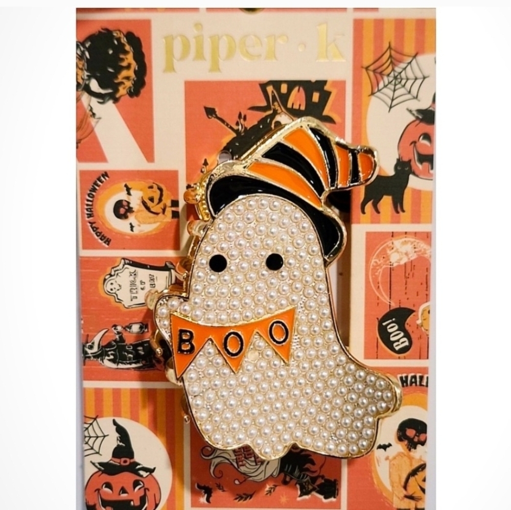 🖤▪️Piper K▪️ BOO GHOST Metal HALLOWEEN Hair Clip